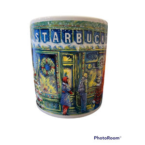 Large Rare Vintage Starbucks Barista New Millennium 2000 Holiday Coffee Mug ECU